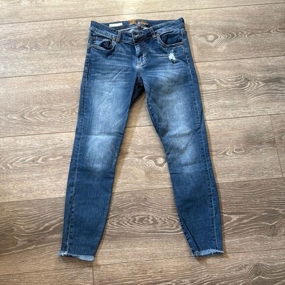 Kut From The Kloth Janet Ankle Skinny Lightly Distressed Size 4 - Picture 2 of 8